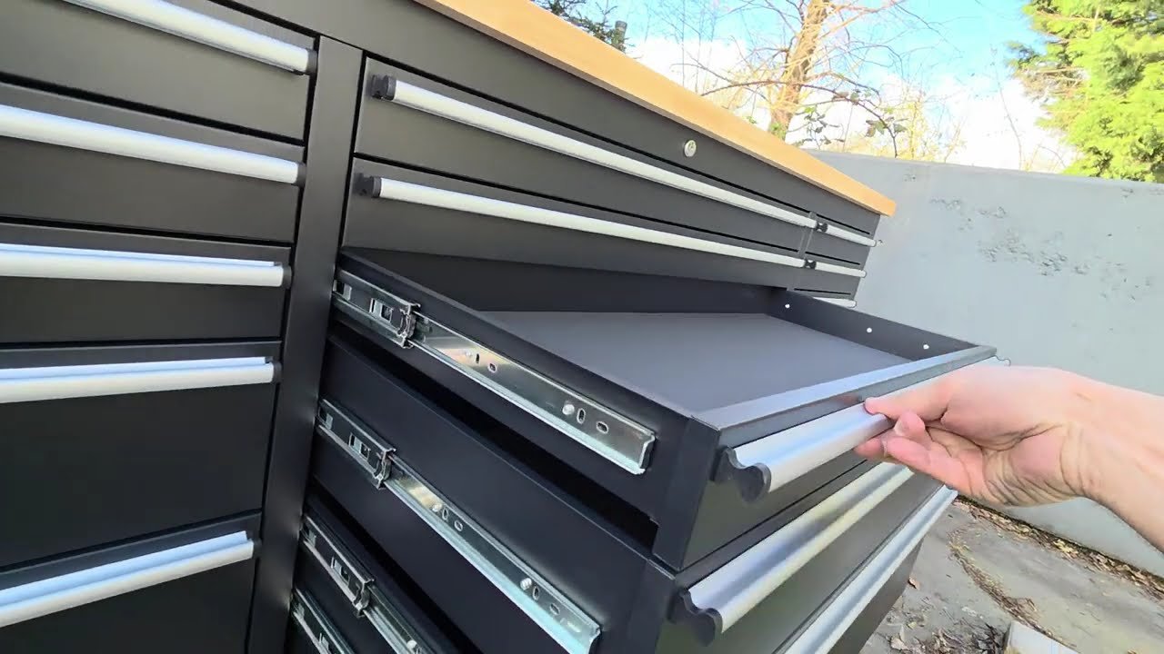 Werkbank gereedschapswagen gereedschapskar 72 inch zwart