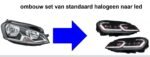 LED dynamische koplampen 7.5 facelift look rood GTI geschikt voor Golf 7 2012-2017 - Afbeelding 2