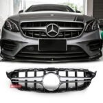 C-klasse W205 14-18 E63 look Grill met zilveren lijst - Afbeelding 4
