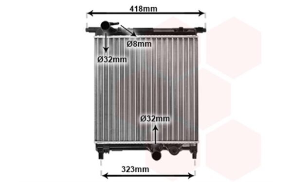 Radiato geschikt voor UP  MII Citigo benzine 1.0i 40 50 55 KW / e-UP