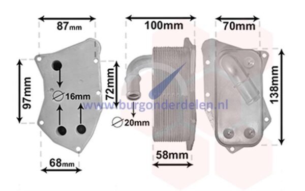 Corsa D Oliekoeler voor motor 1.7 CDTi