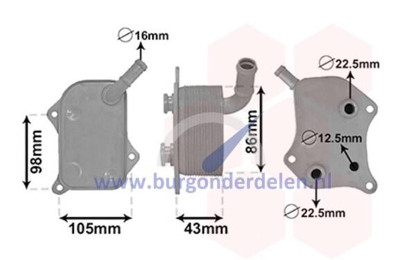 Oliekoeler geschikt voor Passat motor 2.0 ALT