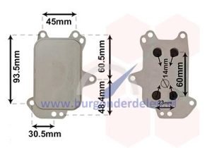DS3 Oliekoeler voor motor 1.6 HDi motor BHY DV6FD / BHX DV6FC / BHZ DV6FC