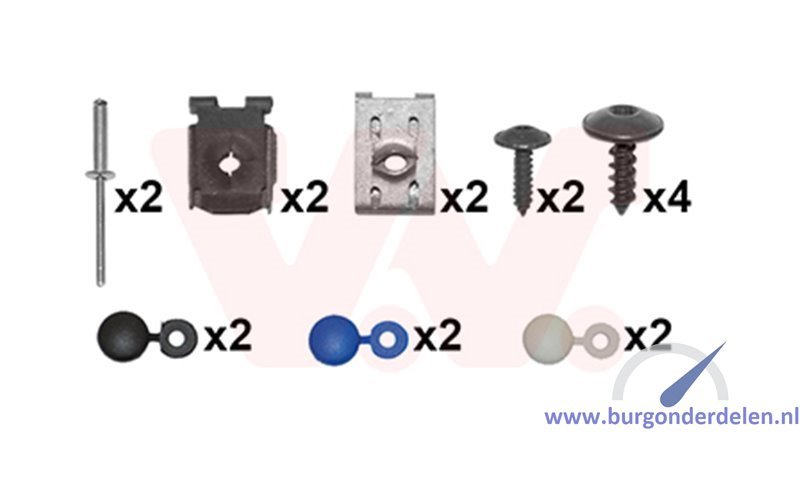 Tmp51AC Montageset achterbumper geschikt voor Golf 6 2009-2012 - Afbeelding 1