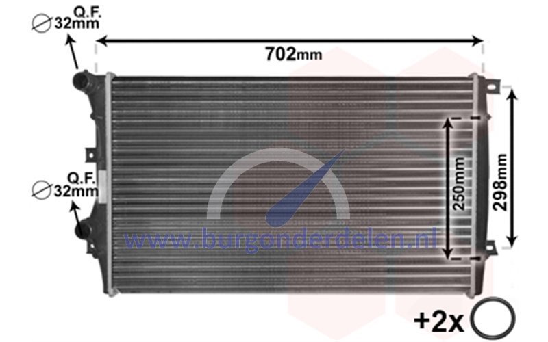 Tmp6860 Radiator geschikt voor Passat benzine 1.4 TSi CAXA / 1.8 TSi MJ - Afbeelding 1