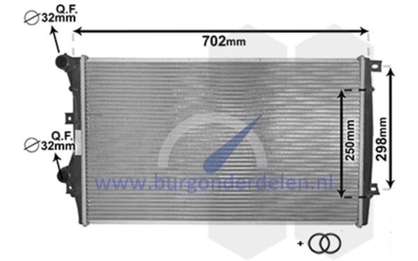 Radiator geschikt voor Tiguan 1.4 TSi CAXA Brazed