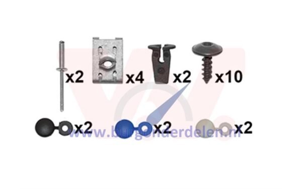 Montageset voorbumper geschikt voor Golf 6 2009-2012
