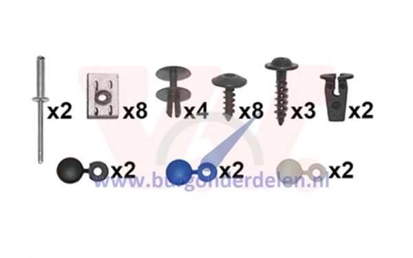 Montageset voorbumper geschikt voor Polo 9N3 2006-2009