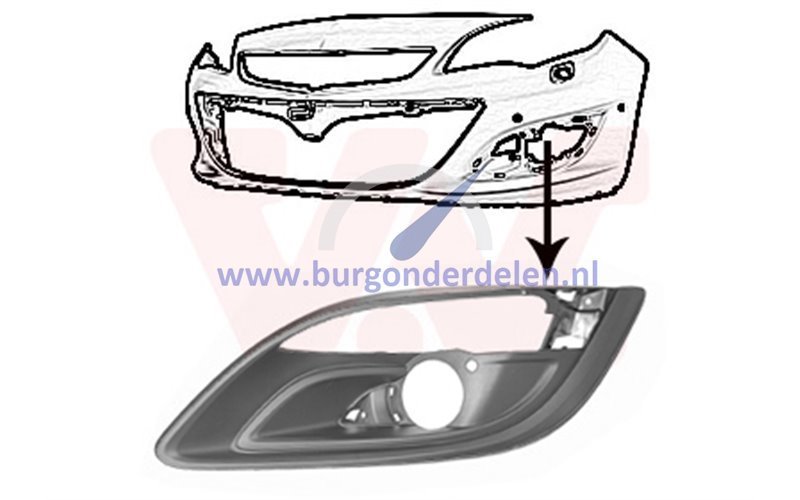 TmpAB5C Astra J vanaf 2013 Mistlamp kap links open - Afbeelding 1