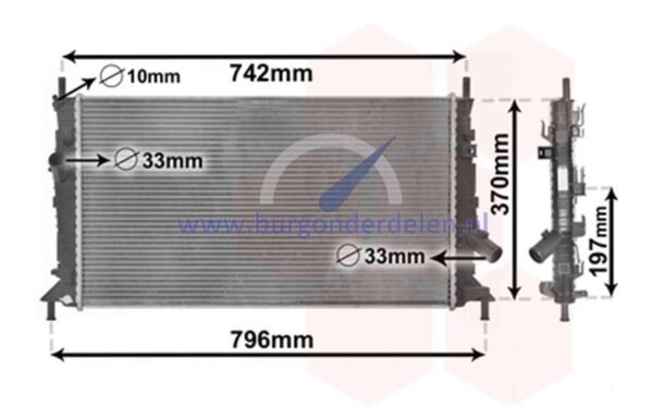 Focus Radiator 2.5 ST tot 2009 / 1.6 TDCi / 1.8 TDCi / 2.0 TDCi