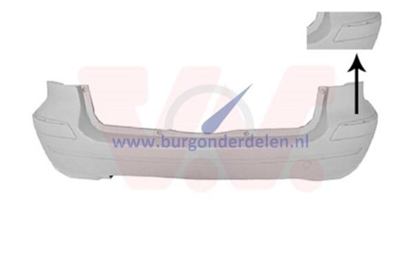 B W245 tot 5/2008 Achterbumper in primer met gaten sierlijst