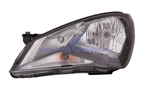 MII Koplamp links zwart H4 voor elekt. regel