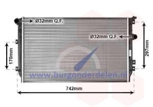 Radiator geschikt voor Tiguan 1.4 TSi CAVA CAVD CTHA CTHD
