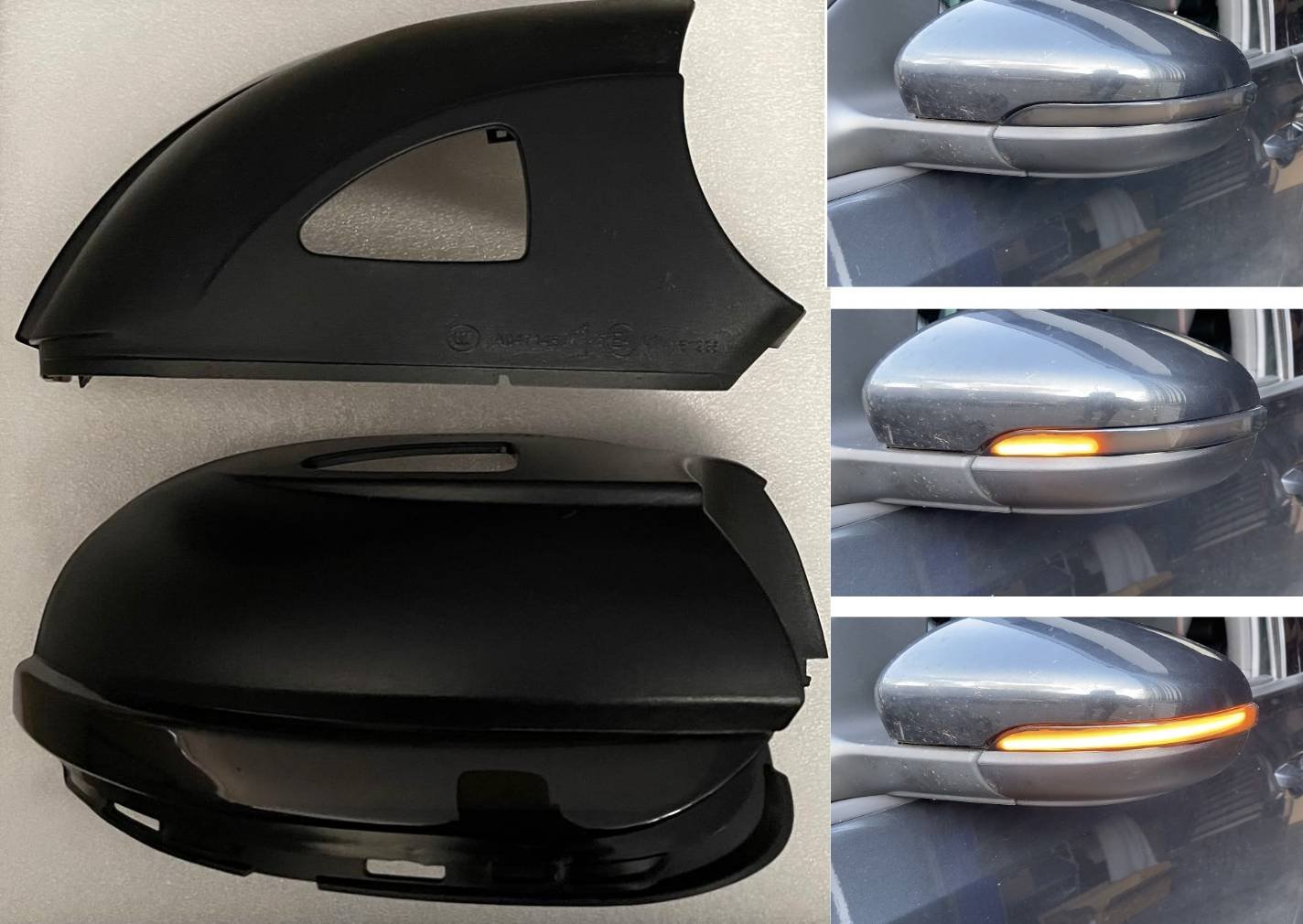 G6SPIEGELLED Led dynamische knipperlichten in spiegel set met gat voor bodemlicht geschikt voor Golf 6 2008-2012 - Afbeelding 1