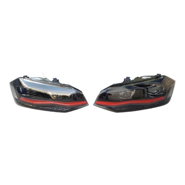 Polo LED headlight set GTI red