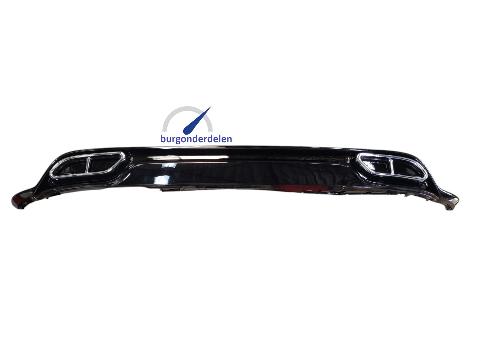VW polo 2G R-line diffuser hoogglans zwart 2017+ (8) achterbumper spoiler polo 2021+ R-line diffuser
