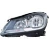 C W204 Dubbele koplamp voor rechts H7 + H7 met elek.motor zwart