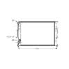 Radiator suitable for Passat 1.6 / 1.8 / 2.0 / 2.3 / 1.9 TDi MT with air conditioning