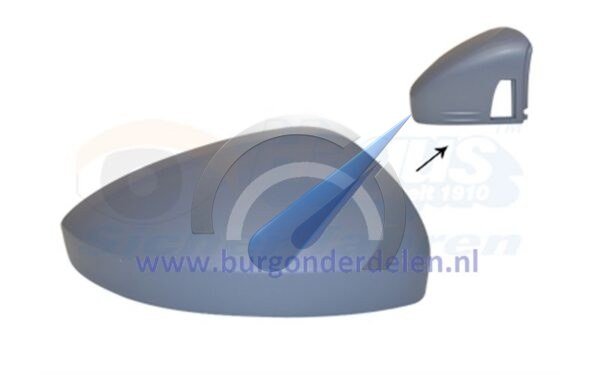 Right exterior mirror cover primed for side assist suitable for Tiguan