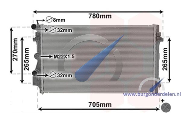 Radiator GTI HD geschikt voor Polo 6R 2009-2014