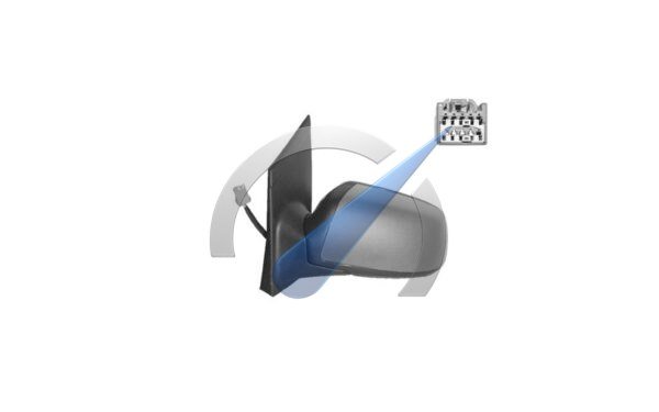 Focus 2004-2008 Electric mirror full left primer with Parking Light