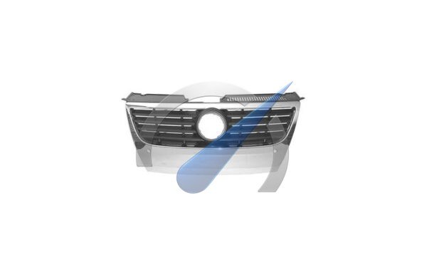 Embellecedor de parrilla cromado negro con PDC para emblema de 13 cm apto para Passat