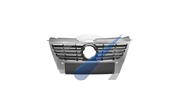 Front grille black chrome with PDC and chrome trim strips for 13 cm emblem suitable for Passat