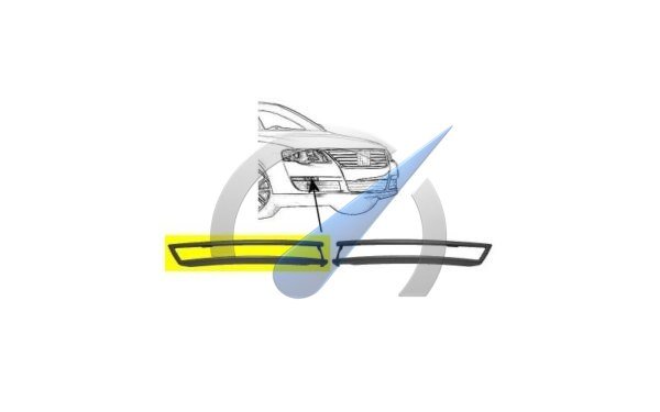 Front bumper trim right outer black suitable for Passat