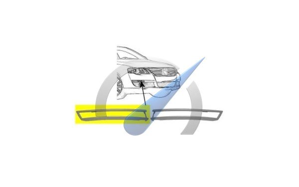 Baguette de pare-chocs avant droite extérieure, apprêtée, compatible avec Passat
