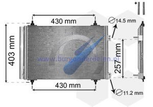 Berlingo Condensor met droger 1.2 THP / 1.6 VTi / 1.6 HDi