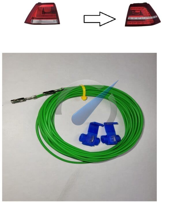 Kit de conversion de câble de feu arrière halogène vers LED compatible avec Golf 7 2012-2017