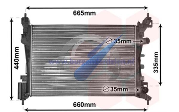 Corsa D Radiator benzine 1.0i / 1.2i / 1.4i