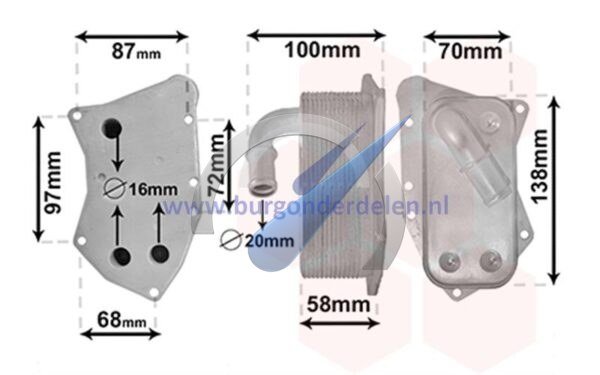 Corsa D Oliekoeler voor motor 1.7 CDTi