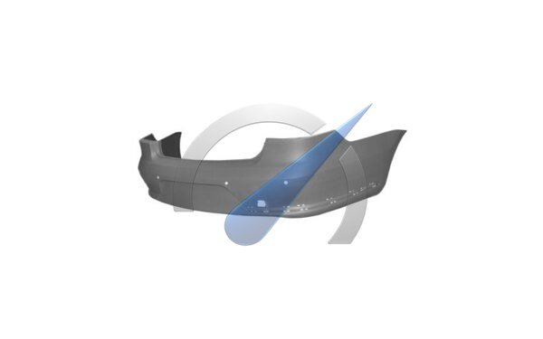 Pare-chocs arrière apprêté avec capteur de stationnement et trous pour garniture chromée, compatible avec Passat Berline