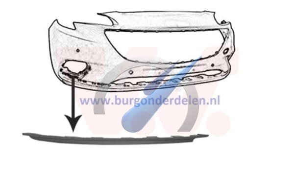 Corsa E Front bumper trim strip lower right