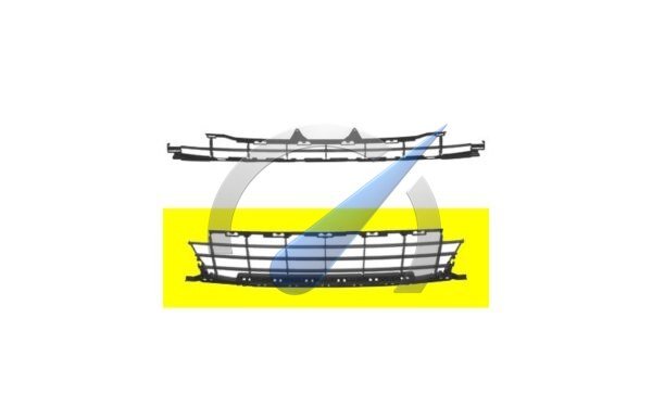 P207 up to 2009 Front bumper grille Sport lower black