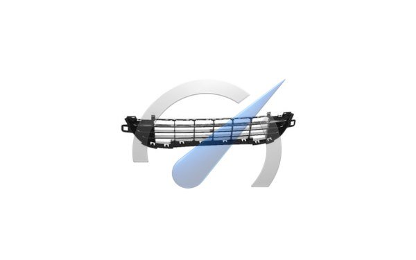 P207 from 2009 Front bumper lower grille black chrome