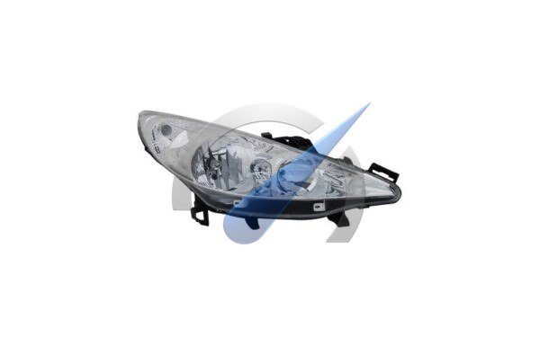 P207 Headlight right H7 + H1