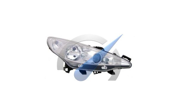 P207 Headlight right H7 + H7 + H1 with rotary module