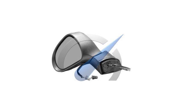 P207 Electric exterior mirror full left primer