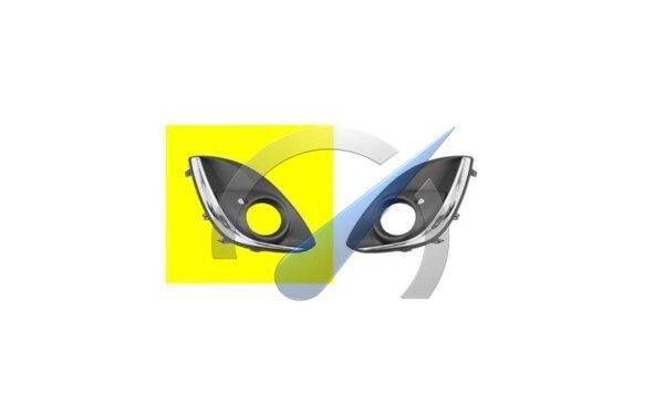 Corsa D Fog lamp cover right open chrome