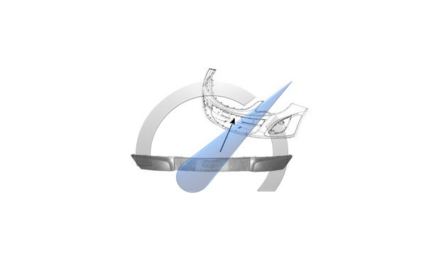 Frontstoßstangen-Kennzeichenhalterung für Opel Corsa D 2011-2014