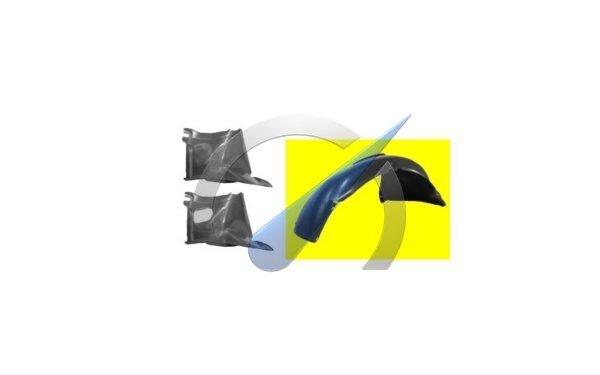 Left inner fender liner suitable for Golf 5 Golf Plus