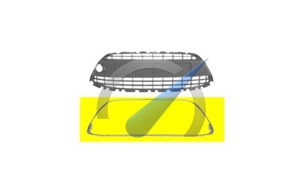 Fiesta 08-13 Chrome trim front bumper grille GHIA