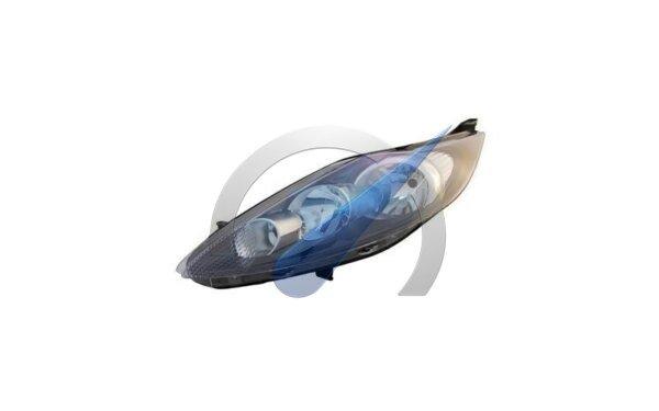Fiesta 08-13 Headlight left black H1 + H7