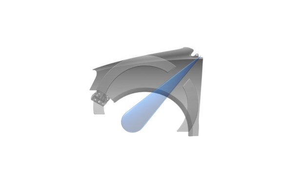 Right front fender suitable for Polo 9N3