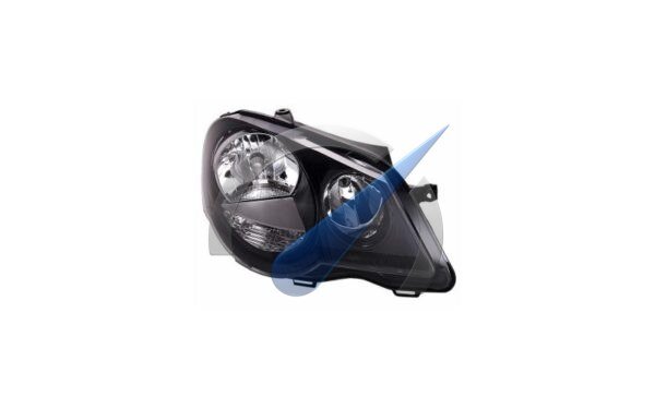 Double headlight right H7 + H1 black GTI suitable for Polo 9N3