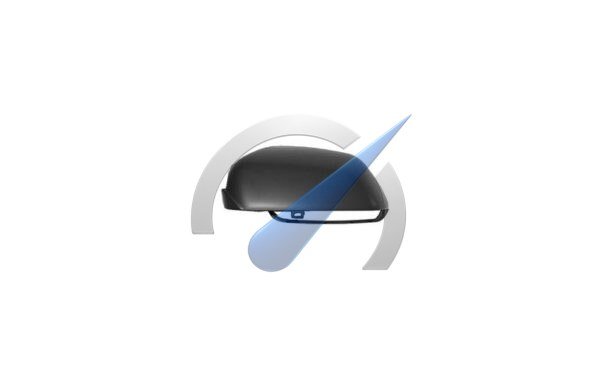 Black cover for right exterior mirror suitable for Polo 9N3 2006-2009