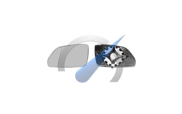 Right mirror glass suitable for Polo 9N3 2006-2009