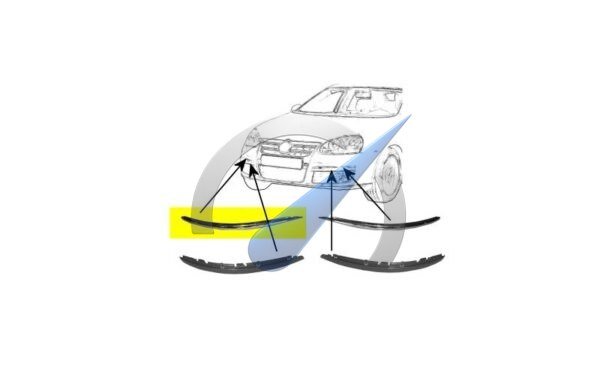 Profile right bumper molding upper chrome suitable for Golf 5 Variant